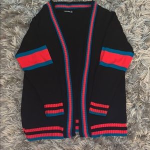 Green, Red and Black Cardigan